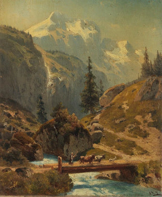 Ruisseau de montagne en haute montagne - Adolf Conrad Mosengel — widok dzieła