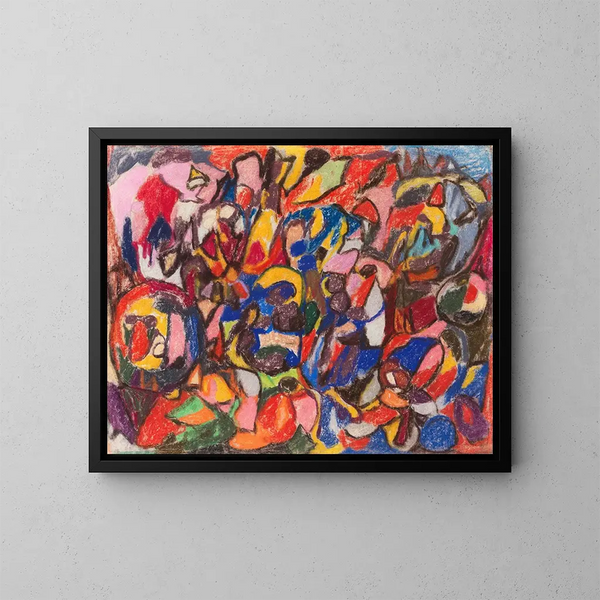 Figures dans un paysage - Adolf Hölzel — oprawiony obraz na ścianie