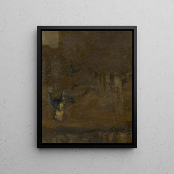 Studium krajobrazu Dachau - Adolf Hölzel — oprawiony obraz na ścianie