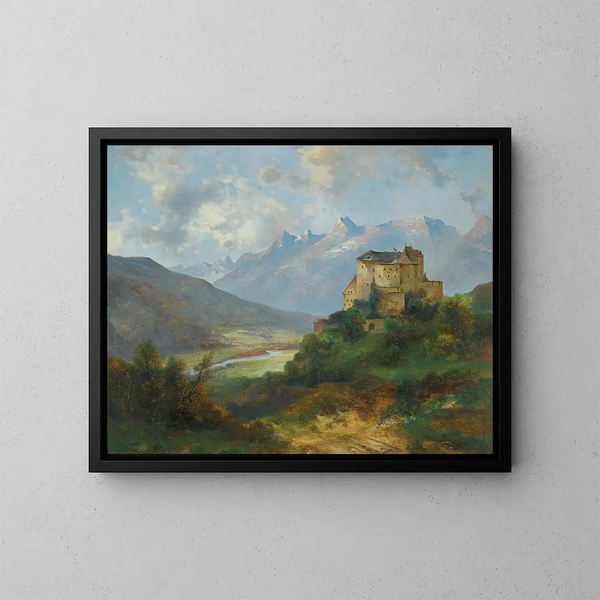 Zamek Vaduz - Adolf Obermüllner — oprawiony obraz na ścianie