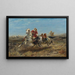 La Chasse - Adolf Schreyer — oprawiony obraz na ścianie