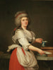 Madame A. Aughi, przyjaciółki królowej Marie-Antoinette, jako mleczarka w Królewskiej Mleczarni w Trianon - Adolf Ulrik Wertmüller — widok dzieła