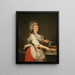 Madame A. Aughi, przyjaciółki królowej Marie-Antoinette, jako mleczarka w Królewskiej Mleczarni w Trianon - Adolf Ulrik Wertmüller — oprawiony obraz na ścianie