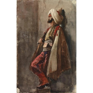 Adolf Von Becker - A Man In An Oriental Costume.webp