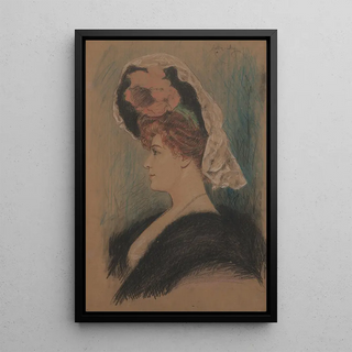 Lillian Russell - Adolfo Müller-Ury — oprawiony obraz na ścianie