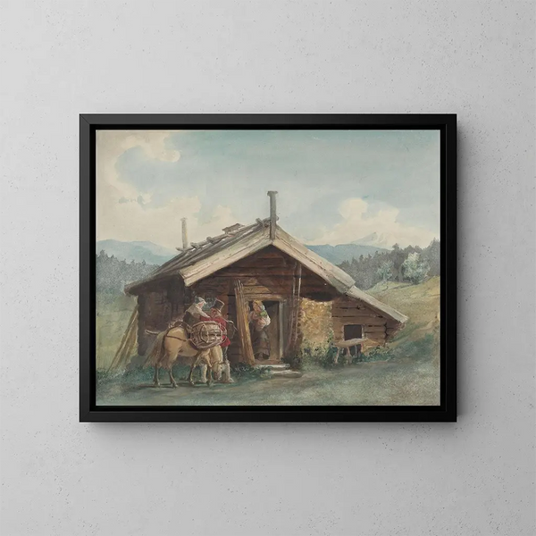 Rodzina Bondefamilie - Adolph Tidemand — oprawiony obraz na ścianie