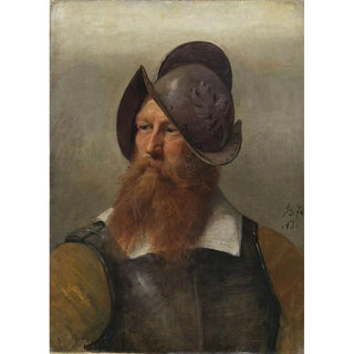 Adolph Tidemand - Figure Study for Christian IV founding Christiania.webp