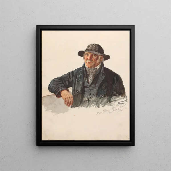 Hans Jacob Olsen Nevlunghavn - Adolph Tidemand — oprawiony obraz na ścianie