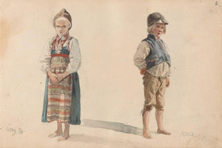 Adolph Tidemand - Jente Utby gutt Rttvik.webp
