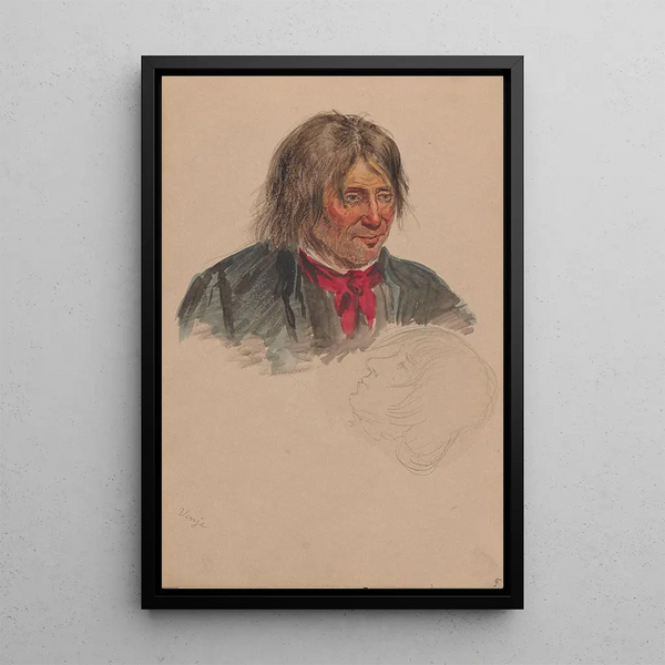 Reprodukcja obrazu portret mężczyzny Vinje głowa mężczyzny - Adolph Tidemand