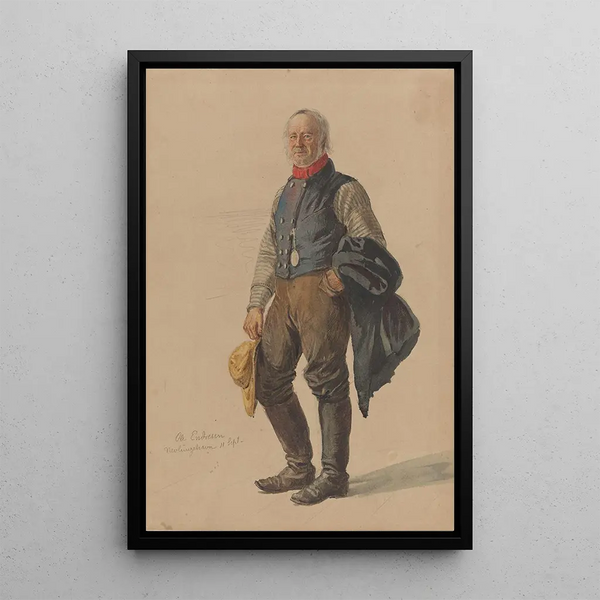 Ole Endresen Nevlunghavn - Adolph Tidemand — oprawiony obraz na ścianie