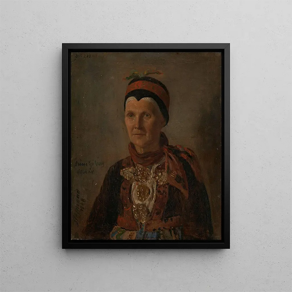 Portret Anny Gulsvig - Adolph Tidemand — oprawiony obraz na ścianie