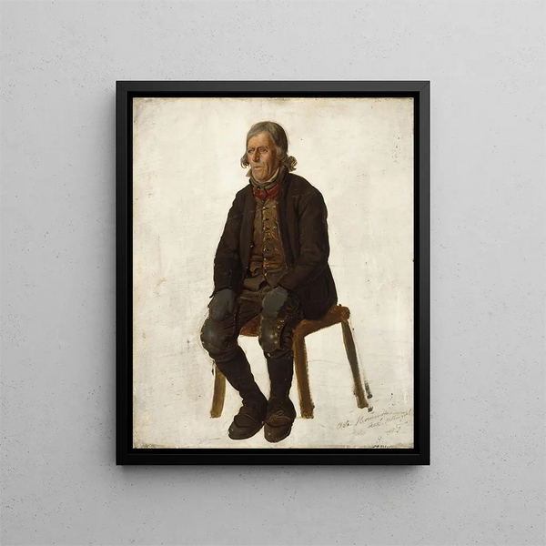 Portret Asle Hermandsøna z Hallingdal - Adolph Tidemand — oprawiony obraz na ścianie