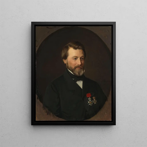 Portret Emila Tidemand, brata artysty - Adolph Tidemand — oprawiony obraz na ścianie