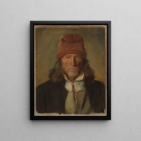 Portret rolnika z Vossevangen - Adolph Tidemand — oprawiony obraz na ścianie