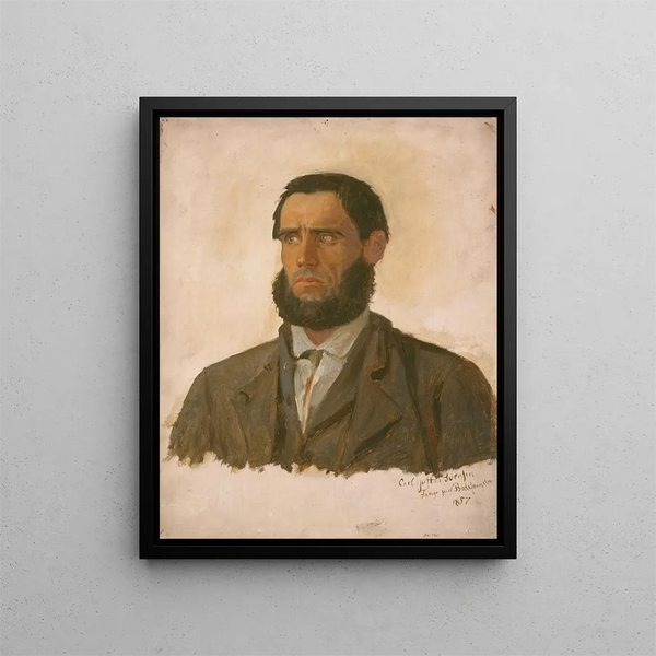 Portret więźnia Carla Gustava Svendsena - Adolph Tidemand — oprawiony obraz na ścianie