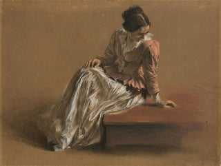 Adolph von Menzel - Emilie in a Red Blouse.webp