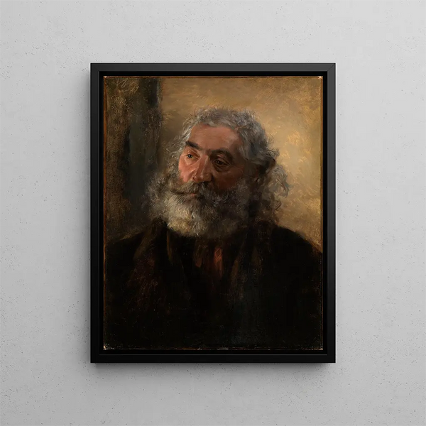 Studium głowy - Adolph von Menzel — oprawiony obraz na ścianie