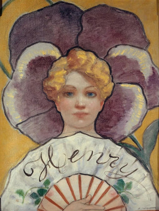 La Pensée Enseigne de la maison Henry autrefois rue du Faubourg Saint-Honoré - Adolphe Léon Willette — widok dzieła