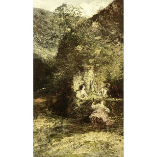 Adolphe Monticelli - Figures near a Fountain.webp