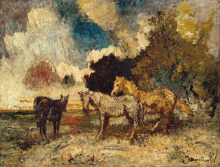 Trzy konie - Adolphe Monticelli — widok dzieła