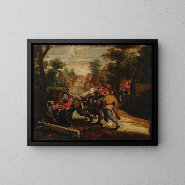 La partie de cartes - Adriaen Brouwer — oprawiony obraz na ścianie
