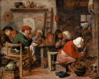 Kobieta przygotowująca naleśniki - Adriaen Brouwer — widok dzieła