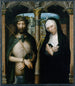 Ukrzyżowanego Chrystusa z koroną cierniową Ecce Homo i Matki Boskiej w żałobie - Adriaen Isenbrandt — widok dzieła