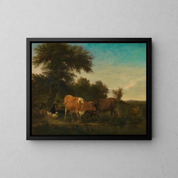 pejzażowy - Adriaen van de Velde — oprawiony obraz na ścianie
