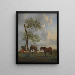 Adriaen van de Velde - Pasture with Horses and Cattle.webp