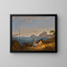 La baie de Naples, Capri au-delà - Adrian Ludwig Richter — oprawiony obraz na ścianie
