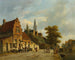 Miasto w Holandii - Adrianus Eversen — widok dzieła