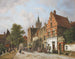 Delft z Prinsenhof w oddali - Adrianus Eversen — widok dzieła