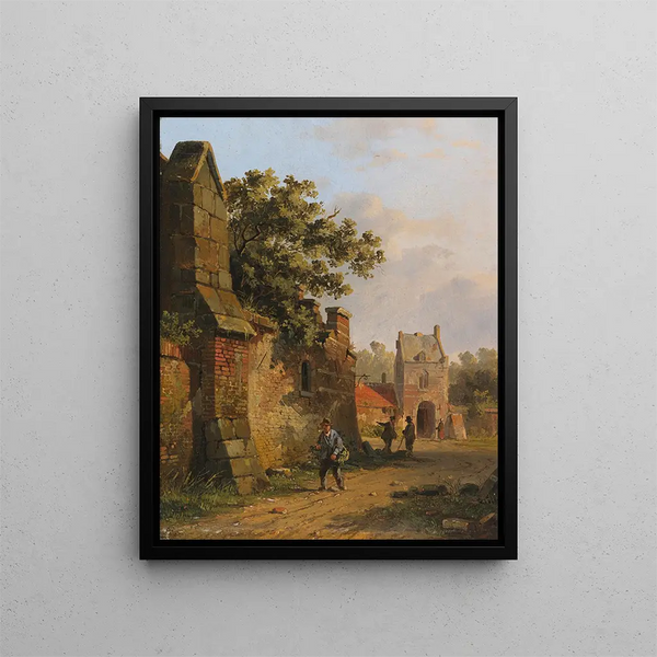 Figures sur un mur de la ville - Adrianus Eversen — oprawiony obraz na ścianie