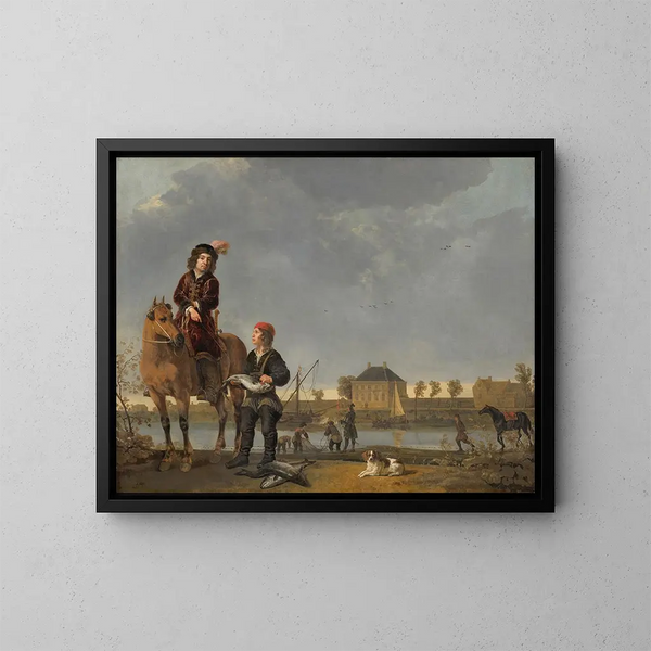 portretu konnego Pieter de Roovere - Aelbert Cuyp — oprawiony obraz na ścianie