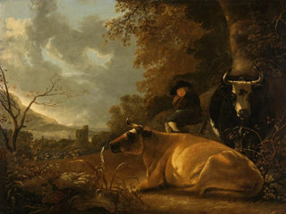 Aelbert Cuyp - Landscape with Cows and a Young Herdsman.webp