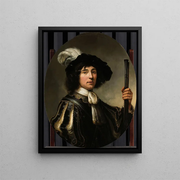 Portret młodego mężczyzny - Aelbert Cuyp — oprawiony obraz na ścianie