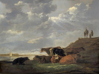 pejzażu rzecznych z krowami - Aelbert Cuyp — widok dzieła