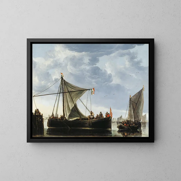 Le bateau du passage - Aelbert Cuyp — oprawiony obraz na ścianie