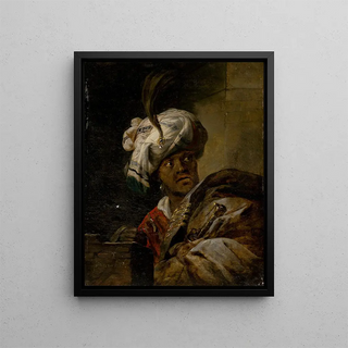 orientalny w turbanie - Aert Jansz Marienhof — oprawiony obraz na ścianie