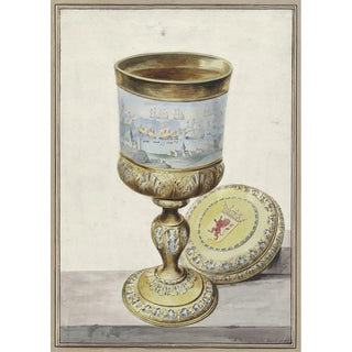 Aert Schouman - Golden cup with lid.webp