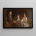 Hermanu Boerhaave (1668-1738), profesor medycyny na Uniwersytecie w Lejdzie, z żoną Marią Drolenvaux (1686-1746) i ich córką Johanną Marią (1712-91) - Aert de Gelder — oprawiony obraz na ścianie