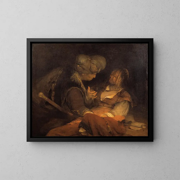 Juda i Tamar - Aert de Gelder — oprawiony obraz na ścianie