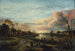 pejzażowy o zachodzie słońca - Aert van der Neer — widok dzieła