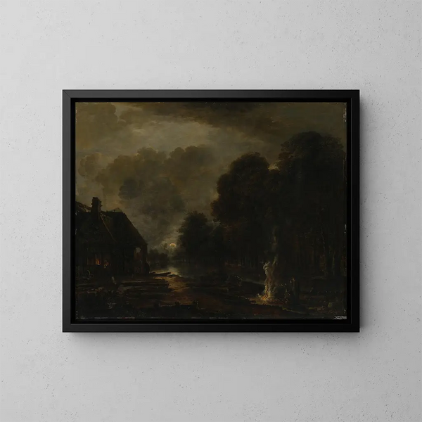 Le Maréchal-ferrant - Aert van der Neer — oprawiony obraz na ścianie