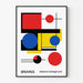 Plakat Bauhaus - Kolorowe Formy Geometryczne