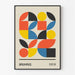 Plakat Bauhaus - Wielokolorowy motyw geometryczny