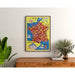 Plakat Vintage mapa Francji