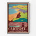 Plakat Carteret vintage – Plaża La Manche i przeprawa na Jersey