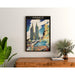 Plakat Coutances vintage – Katedra i targ